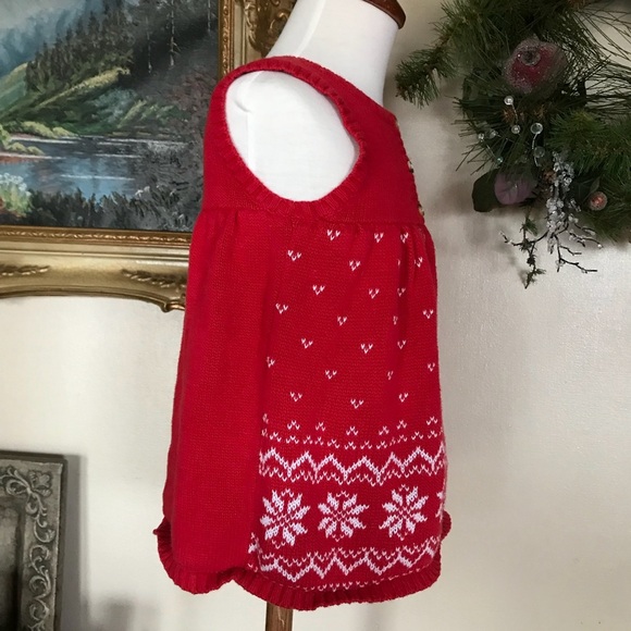 Carter’s Baby Girl Snowflake Sweater Dress - Picture 6 of 9